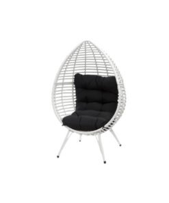 4living - Garden Chair Rattan Egg White