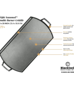Lodge - Blacklock Triple Seasoned Double Burner Griddle med dubbla brännare